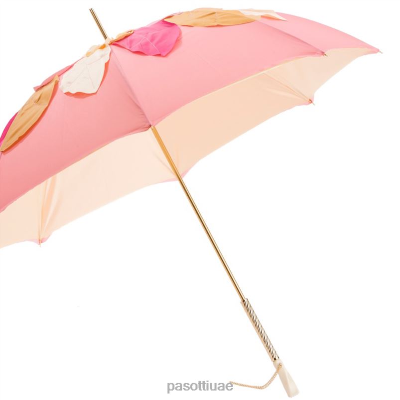 مظلة | 163 sum-3 s7 - مظلة وردية جميلة بأوراق الشجر وقماش مزدوج PASOTTI Z446V517